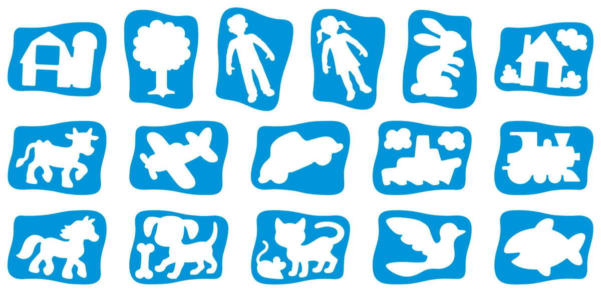 STENCIL SET MY FIRST 8 X 6 IN SET OF 16