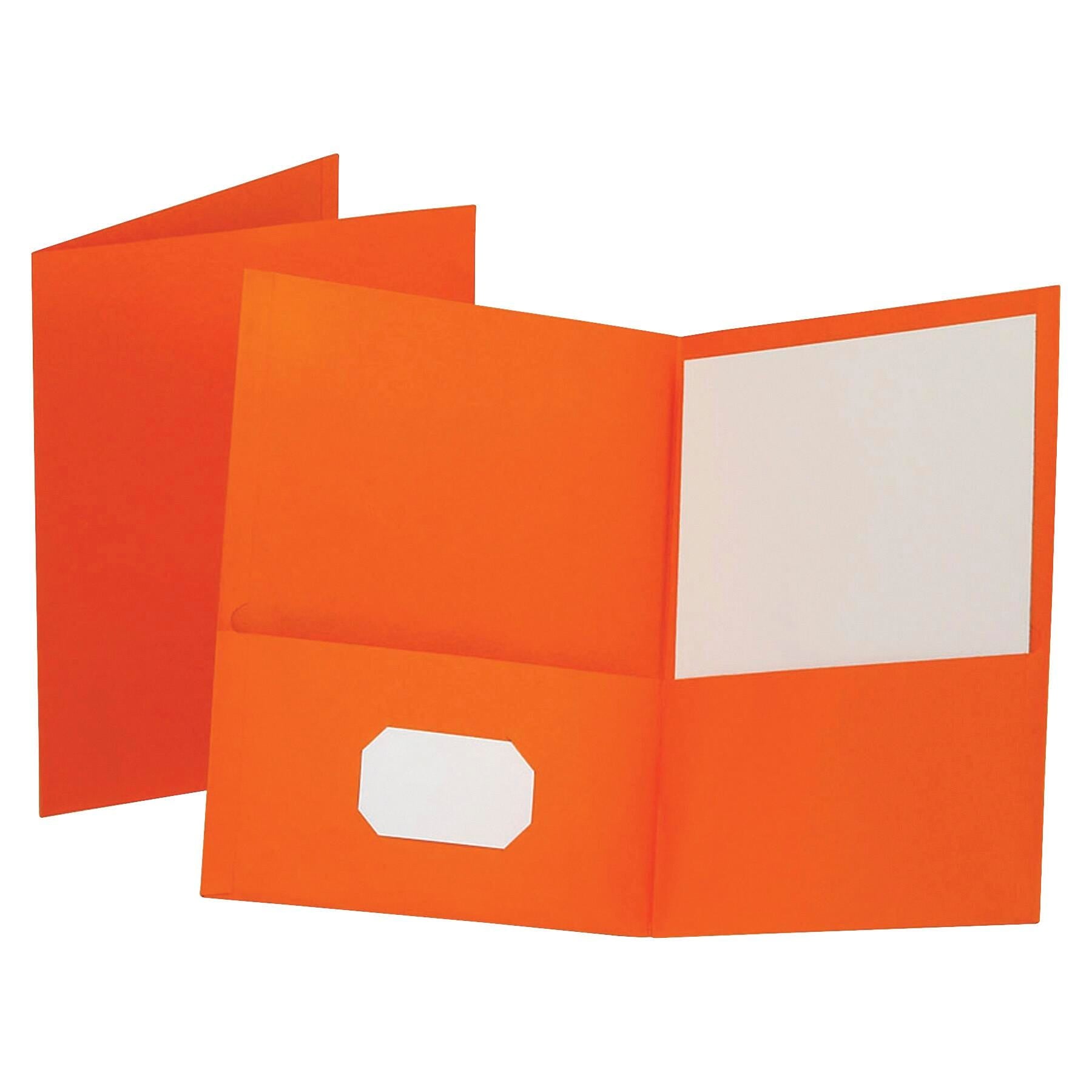 FOLDER 2-POCKET 100 SHT CAP ORANGE PACK OF 25 OXF57510EE