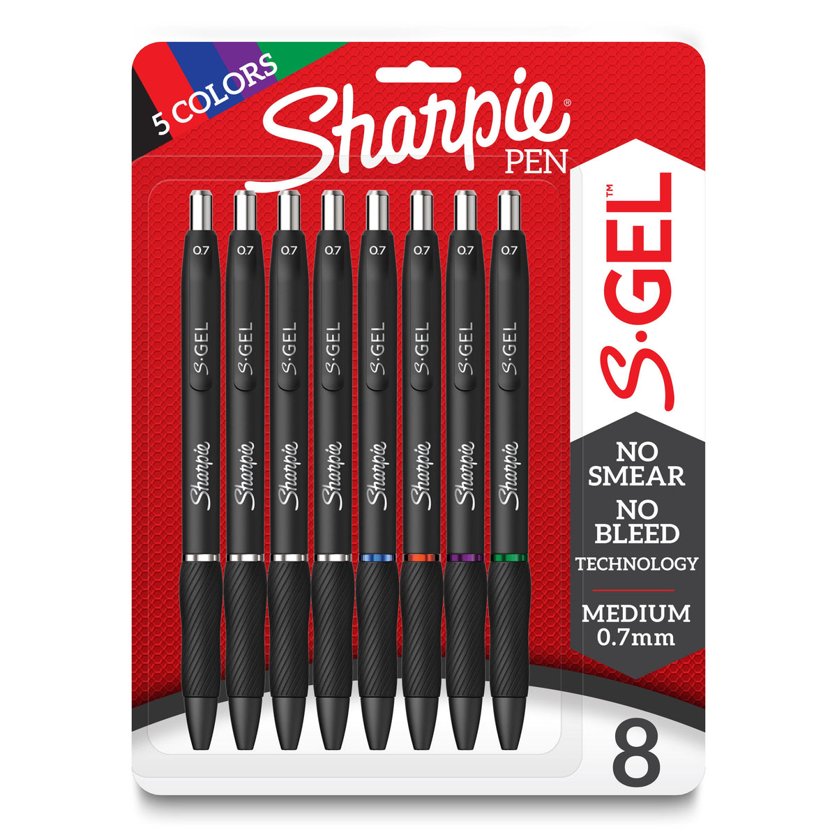 PEN SHARPIE GEL 0.7 MM FASHION ASST SET OF 8
