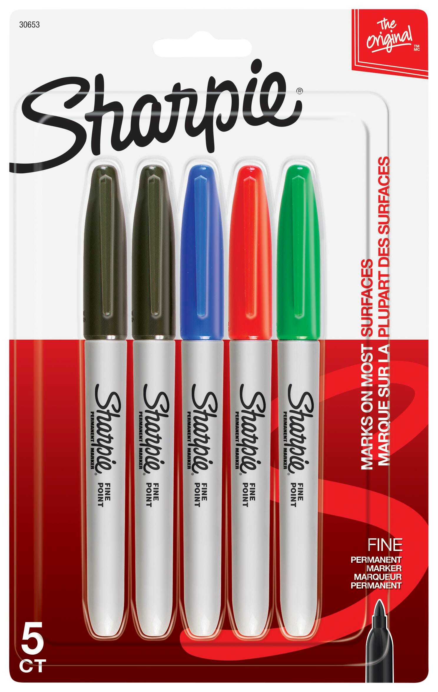 MARKER SHARPIE FINE ASST SET OF 5