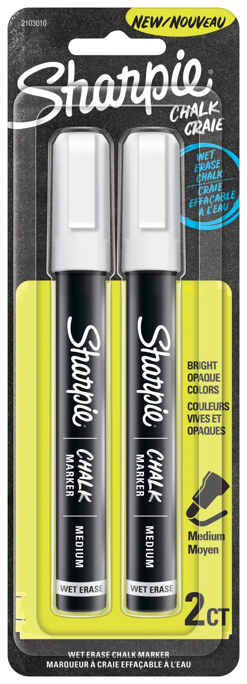 CHALK SHARPIE WET ERASE MARKER WHITE PACK OF 2