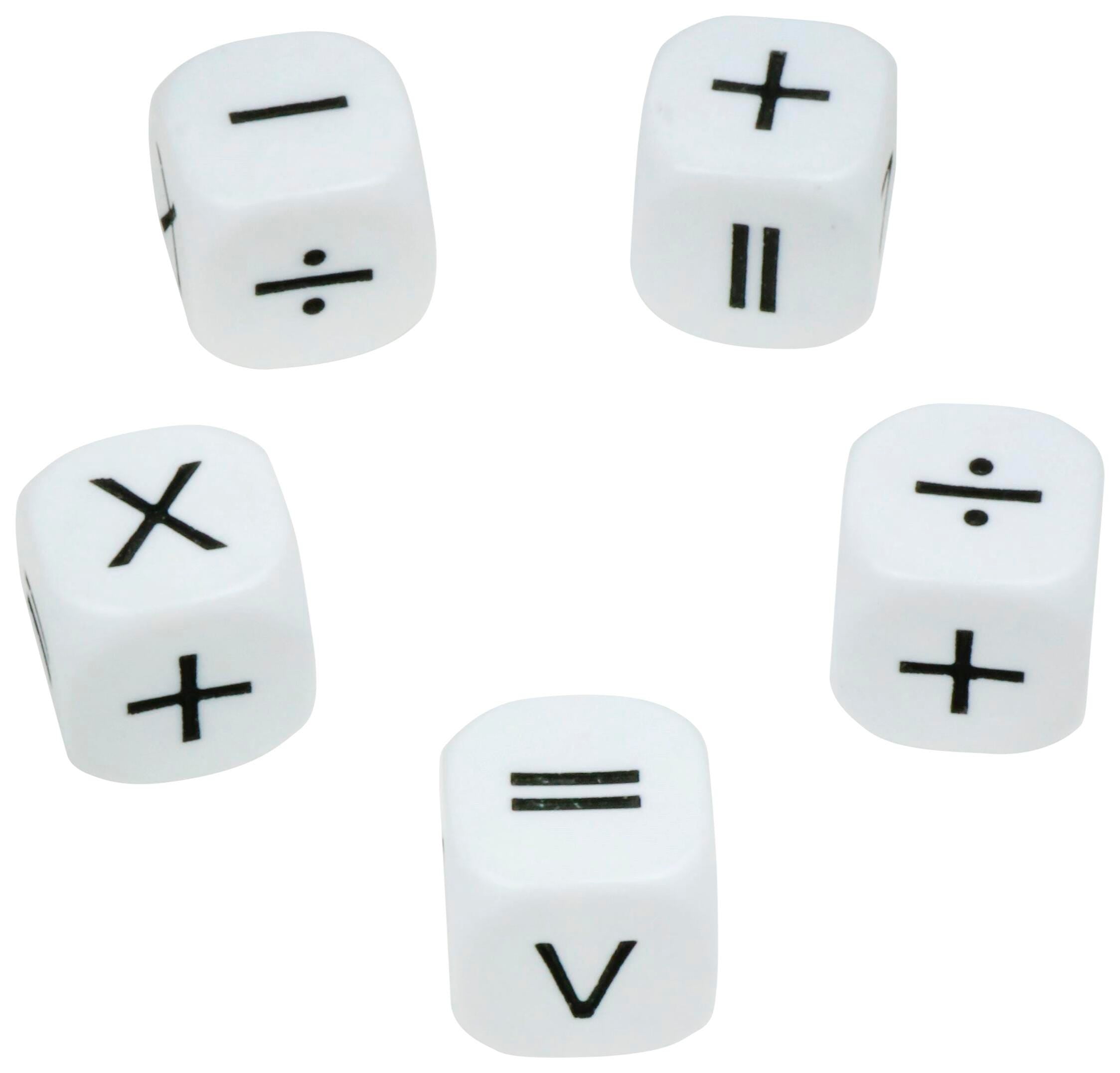 DICE MATH SYMBOL SET OF 5