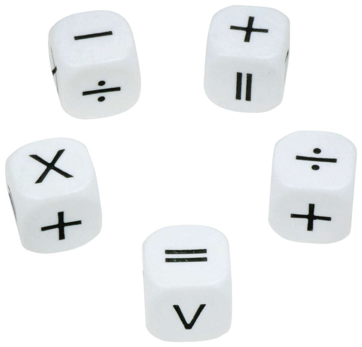 DICE MATH SYMBOL SET OF 5