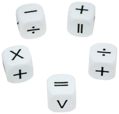 DICE MATH SYMBOL SET OF 5