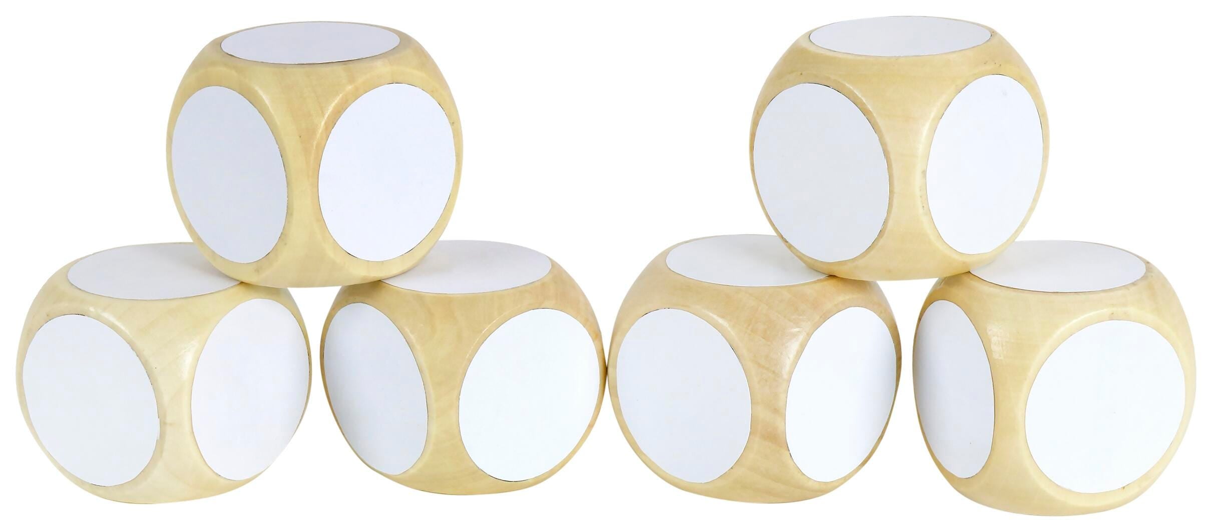 DICE WOODEN BLANK SET OF 6