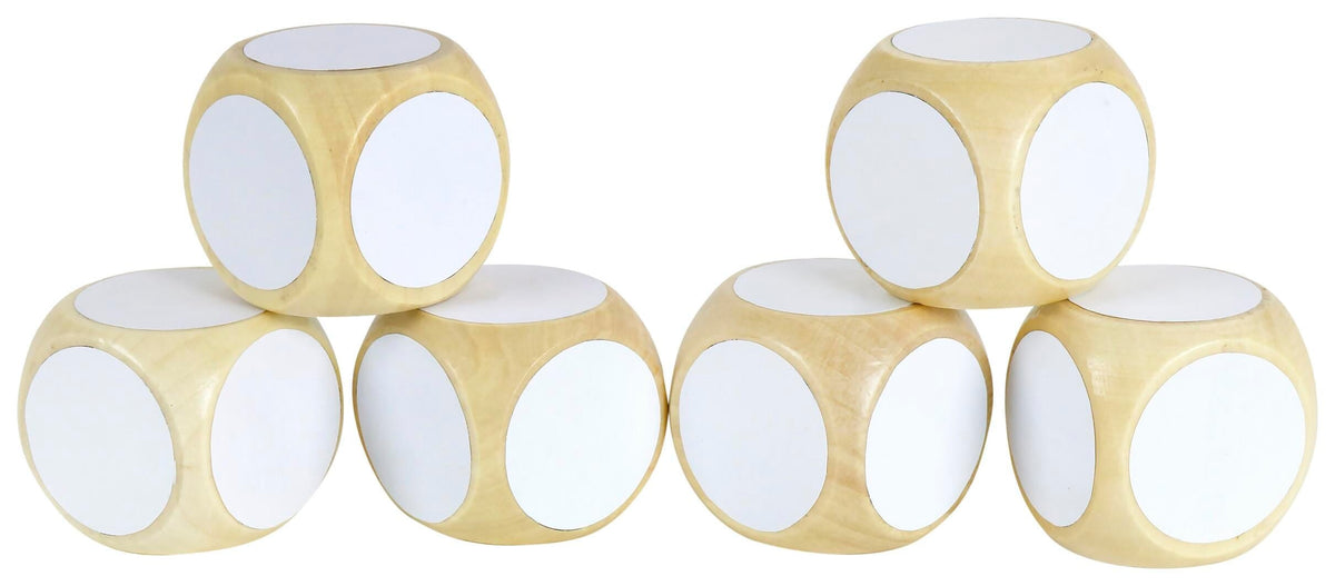 DICE WOODEN BLANK SET OF 6
