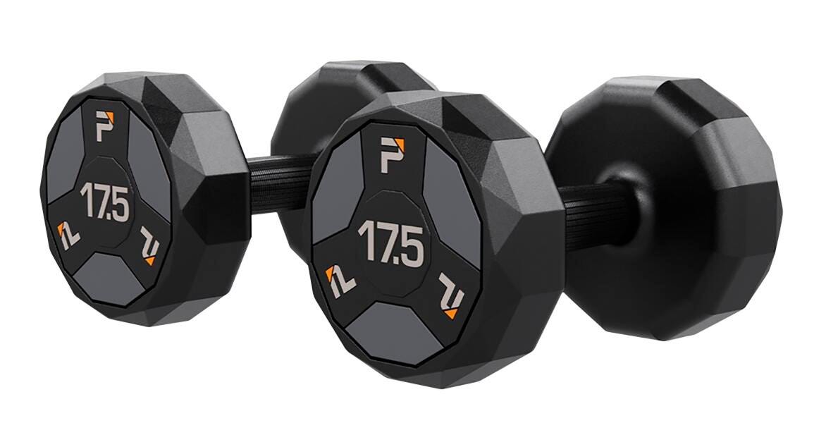 URETHANE DUMBBELLS - PAIR - 17.5 LBS