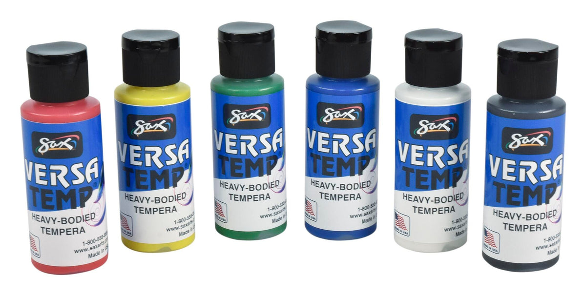 PAINT TEMPERA HB SAX VERSATEMP 2OZ ASST COLORS SET OF 6