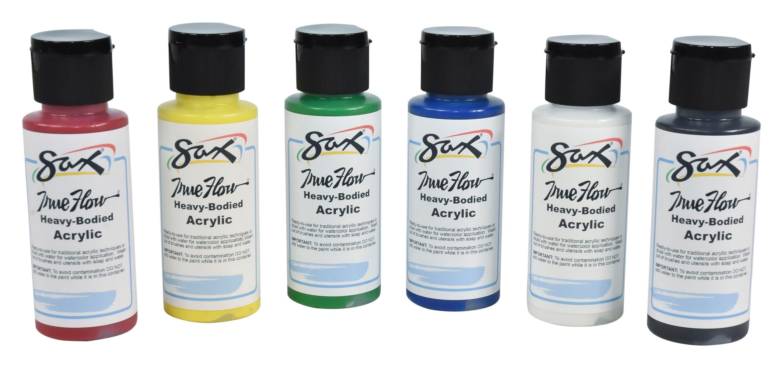 PAINT ACRYLIC HB SAX 2OZ ASST COLORS SET OF 6