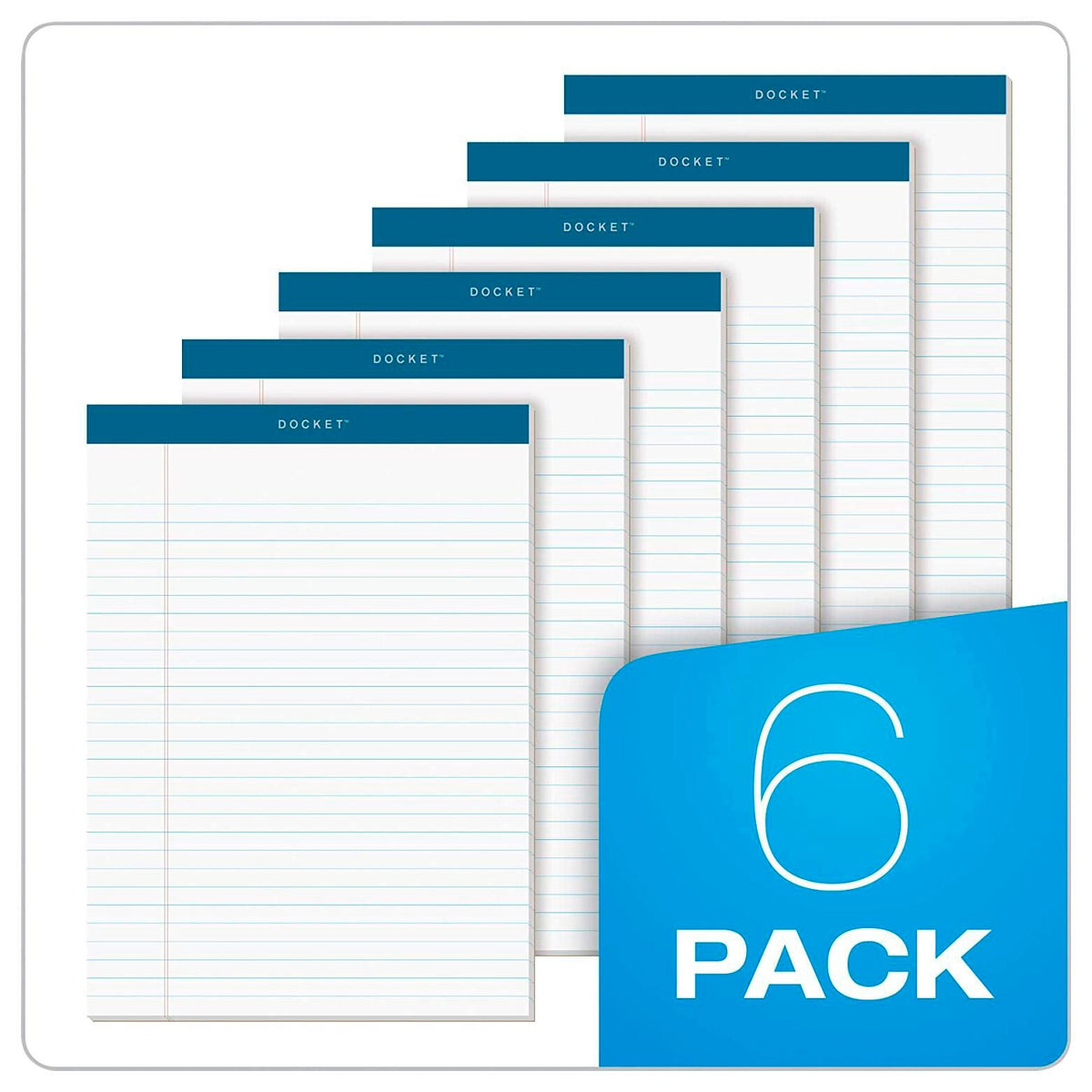PAPER PAD LEGAL 8.5 X 11.75 IN WHITE 50 SHTS PK OF 6 TOP63416