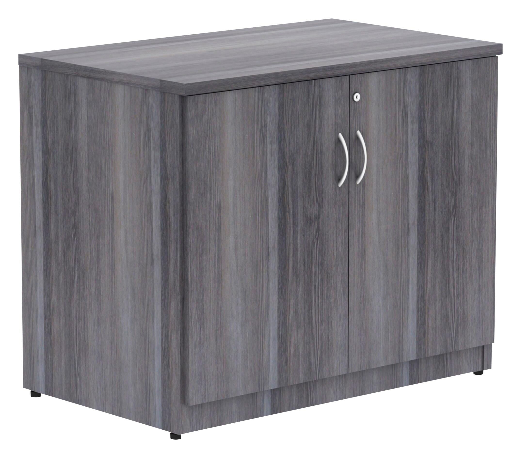 STORAGE CABINET - CLASSROOM SELECT - 2-DOOR STORAGE CABINET - 36 W X 22-1/2 D X 29-1/2 H IN - WEATHERED CHARCOAL COLOR