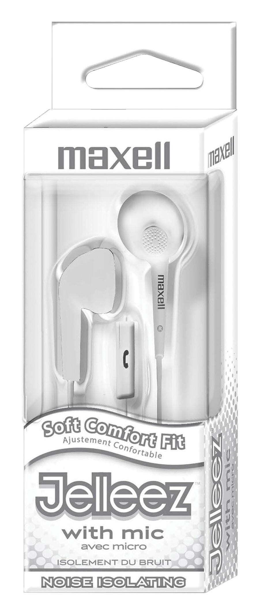 EARBUDS W/MIC WHITE MAXELL JELLEEZ MAX199728