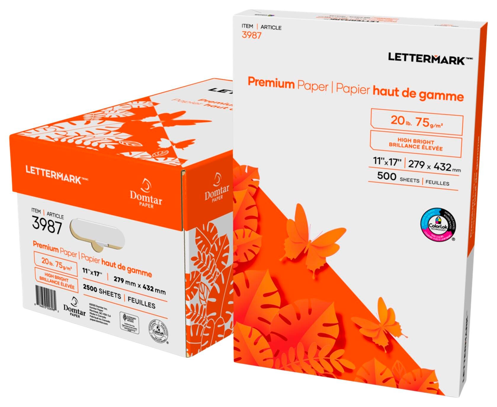 PAPER LETTERMARK PREMIUM 11X17 IN WHITE CASE OF 5