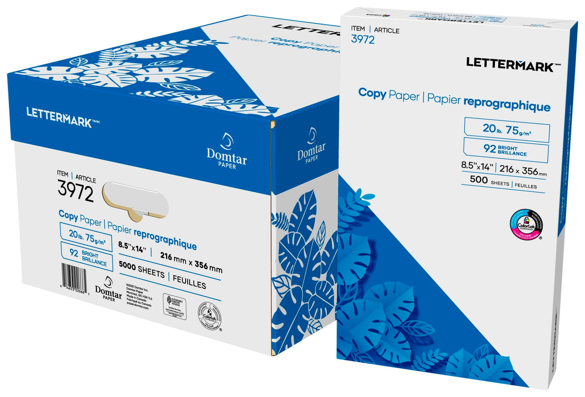 PAPER LETTERMARK 8.5X14 IN WHITE CASE OF 10