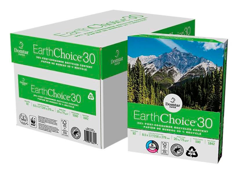 PAPER COPY EARTHCHOICE 30 RECYCLED 8.5X11 IN WHITE CASE OF 10