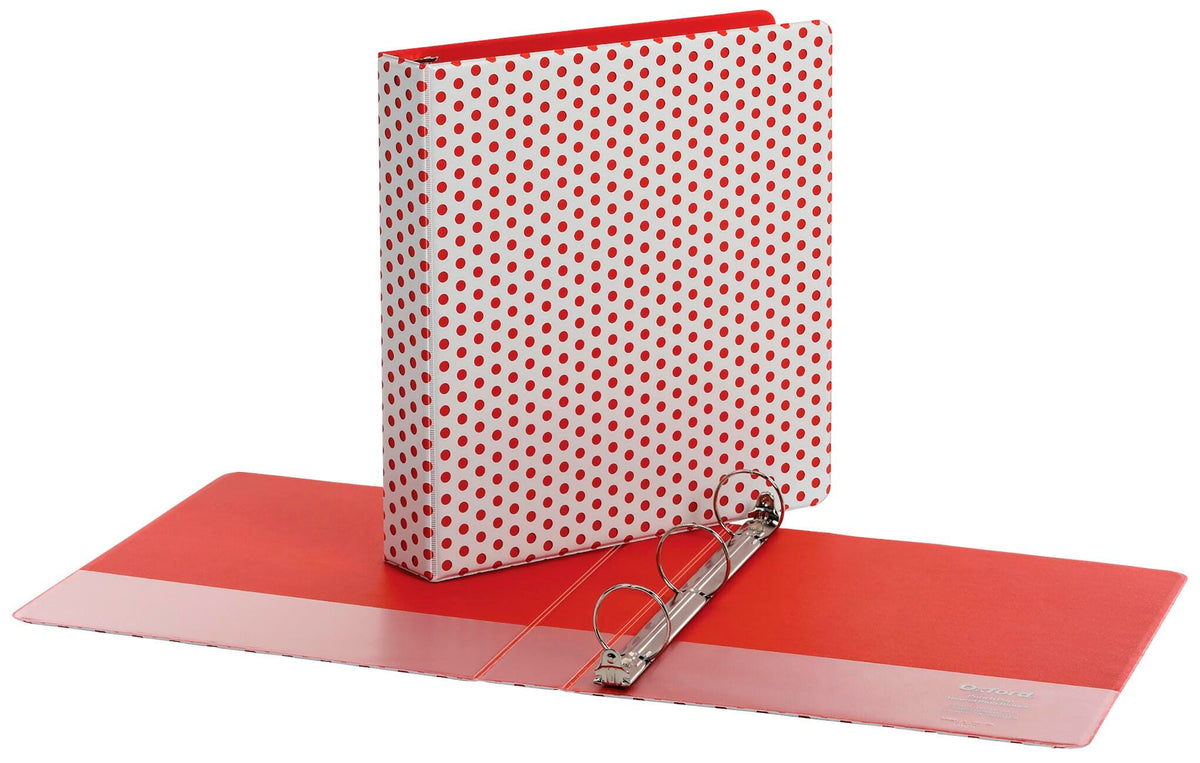 BINDER PUNCH POP 1.5 IN ROUND RING RED OXF42650