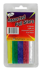 FOIL STAR STICKER PACK - MULTI COLORED