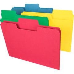 FILE FOLDER LETTER 1/3 CUT ASST PK OF 100 SMD11987