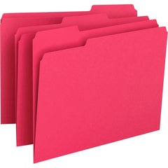 FILE FOLDER LETTER 1/3 CUT RED PK OF 100 SMD12743