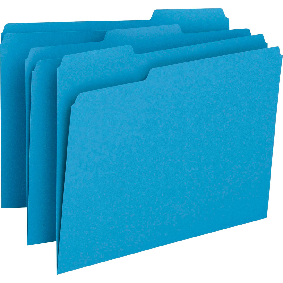 FILE FOLDER LETTER 1/3 CUT BLUE PK OF 100 SMD12043