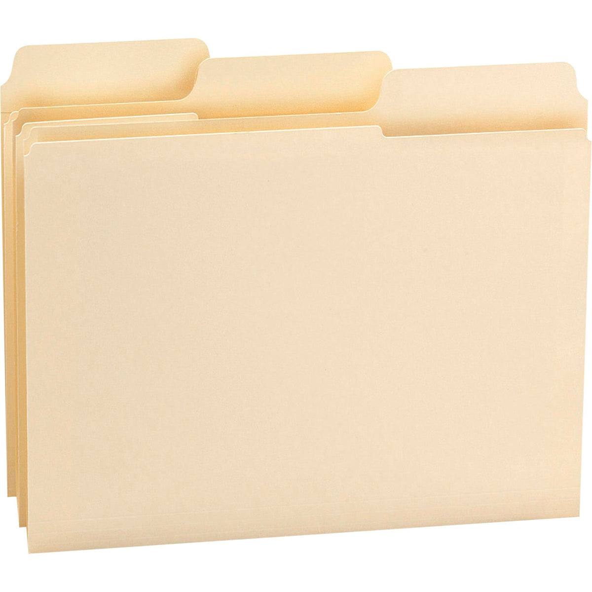 FILE FOLDER LETTER 1/3 CUT MANILA PK OF 100 SMD10395