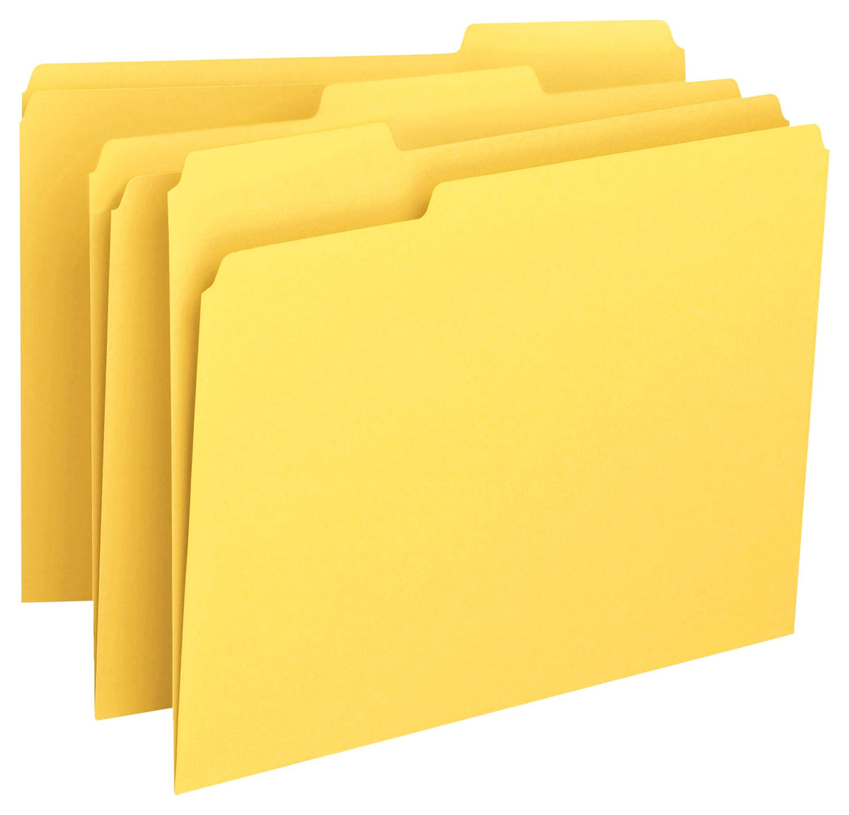 FILE FOLDER LETTER 1/3 CUT YELLOW PK OF 100 SMD12943