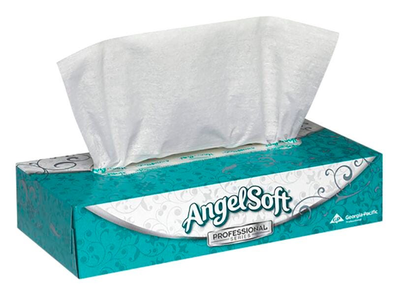 FACIAL TISSUE - ANGEL SOFT PROFESSIONAL SERIES FACIAL TISSUE - 2 PLY - 100 COUNT TISSUE - EACH