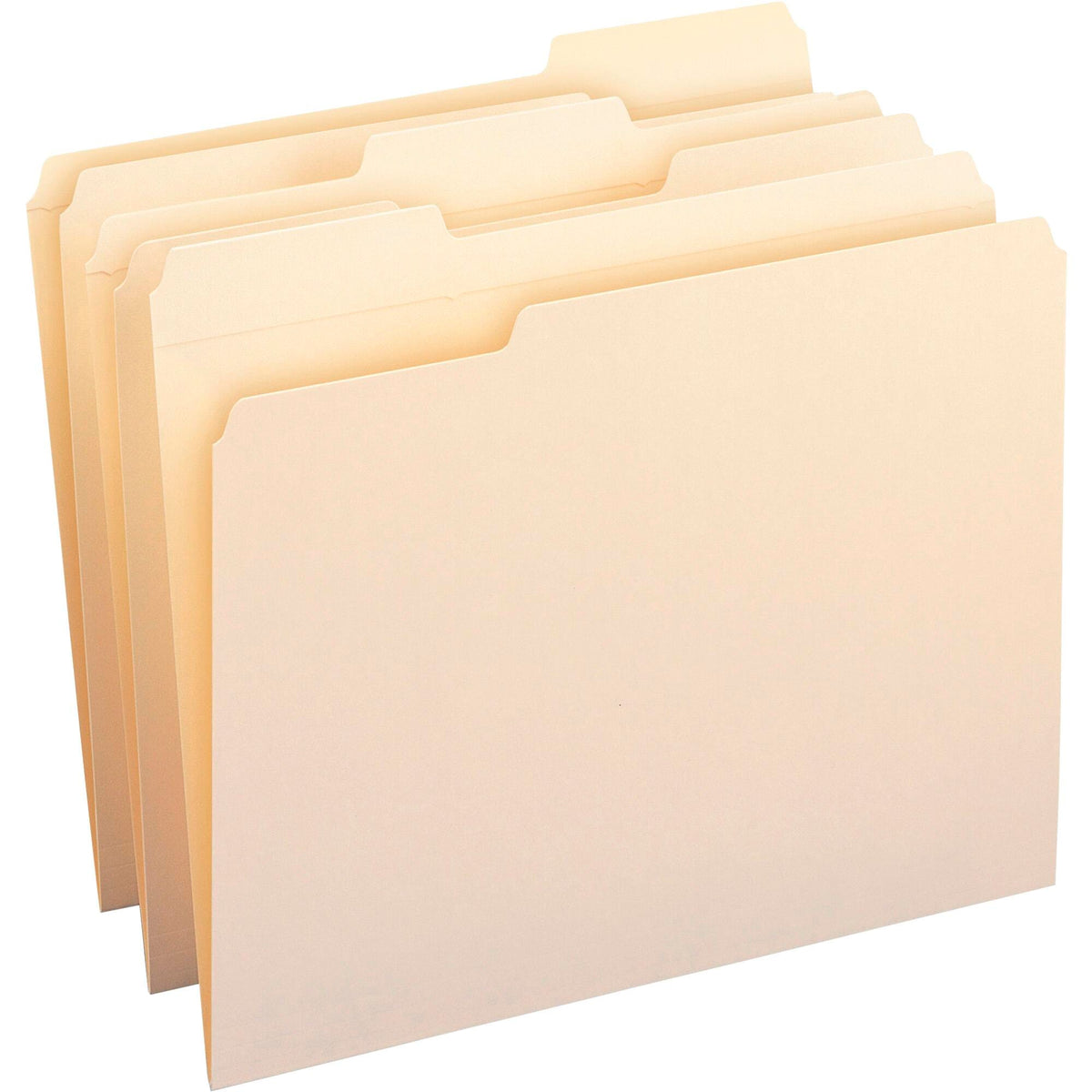 FILE FOLDER LETTER 1/3 ASSTD TAB MANILA PK OF 100 SMD10334