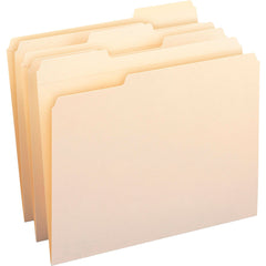 FILE FOLDER LETTER 1/3 ASSTD TAB MANILA PK OF 100 SMD10334