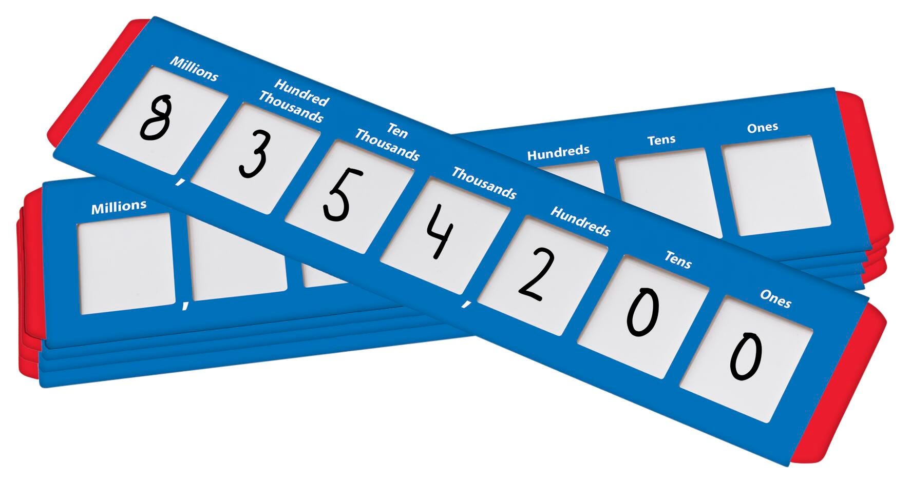 PLACE VALUE SLIDERS ONES TO MILLIONS - PACK OF 10