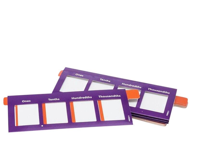 PLACE VALUE SLIDERS THOUSANDTHS TO ONES - PACK OF 10
