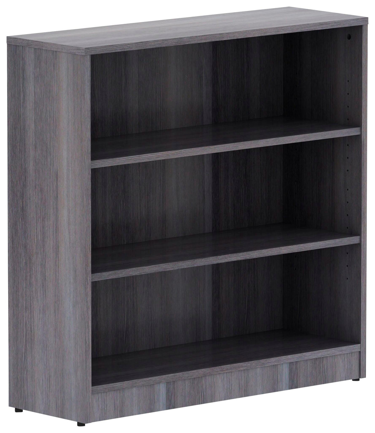 LORELL WEATHERED CHARCOAL LAMINATE BOOKCASE - 36 X 12 X 36 IN