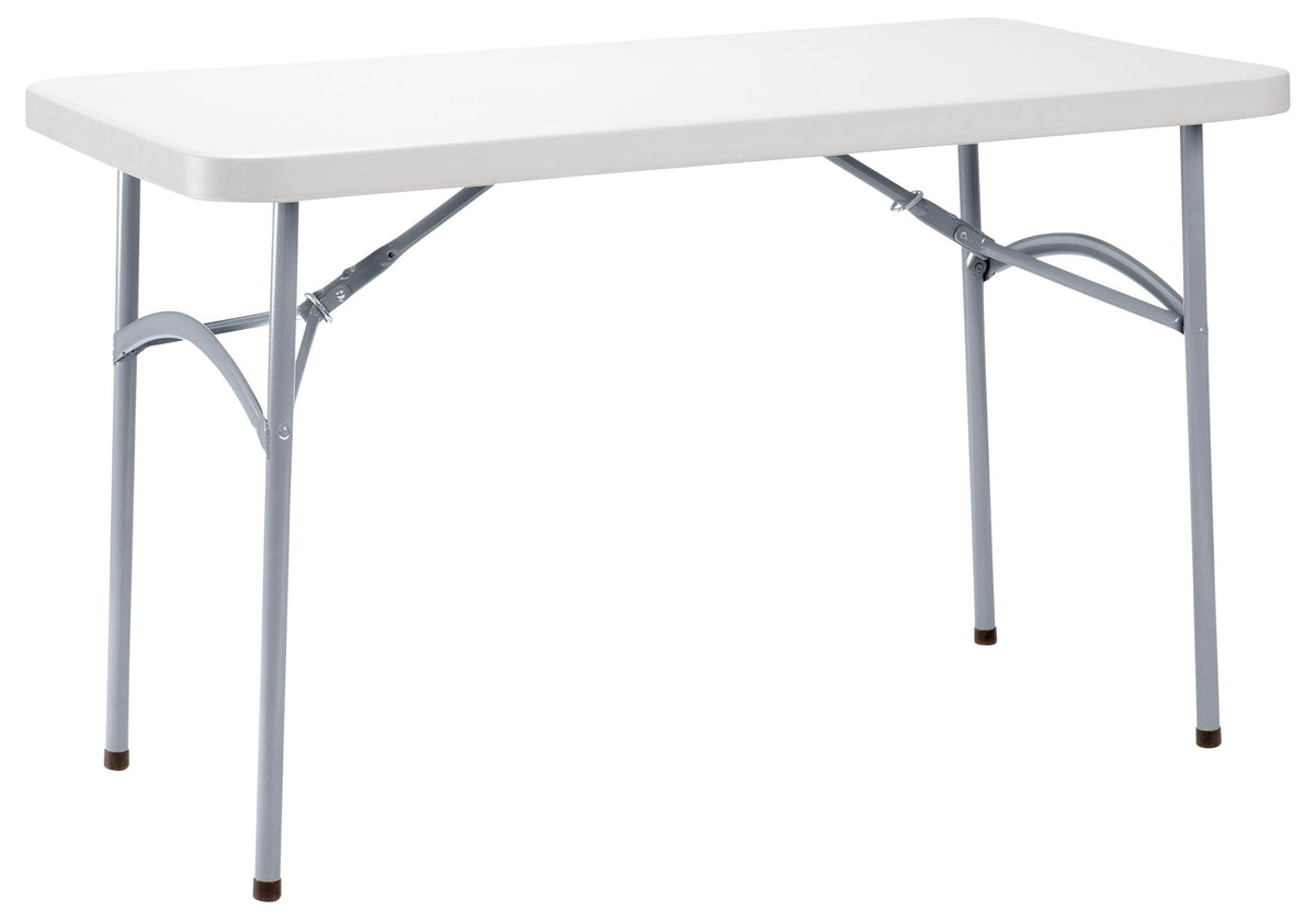 TABLE FOLDING NPS BT2000 SERIES HEAVY DUTY BLOW MOLDED PLASTIC 24X48 SPECKLED GREY