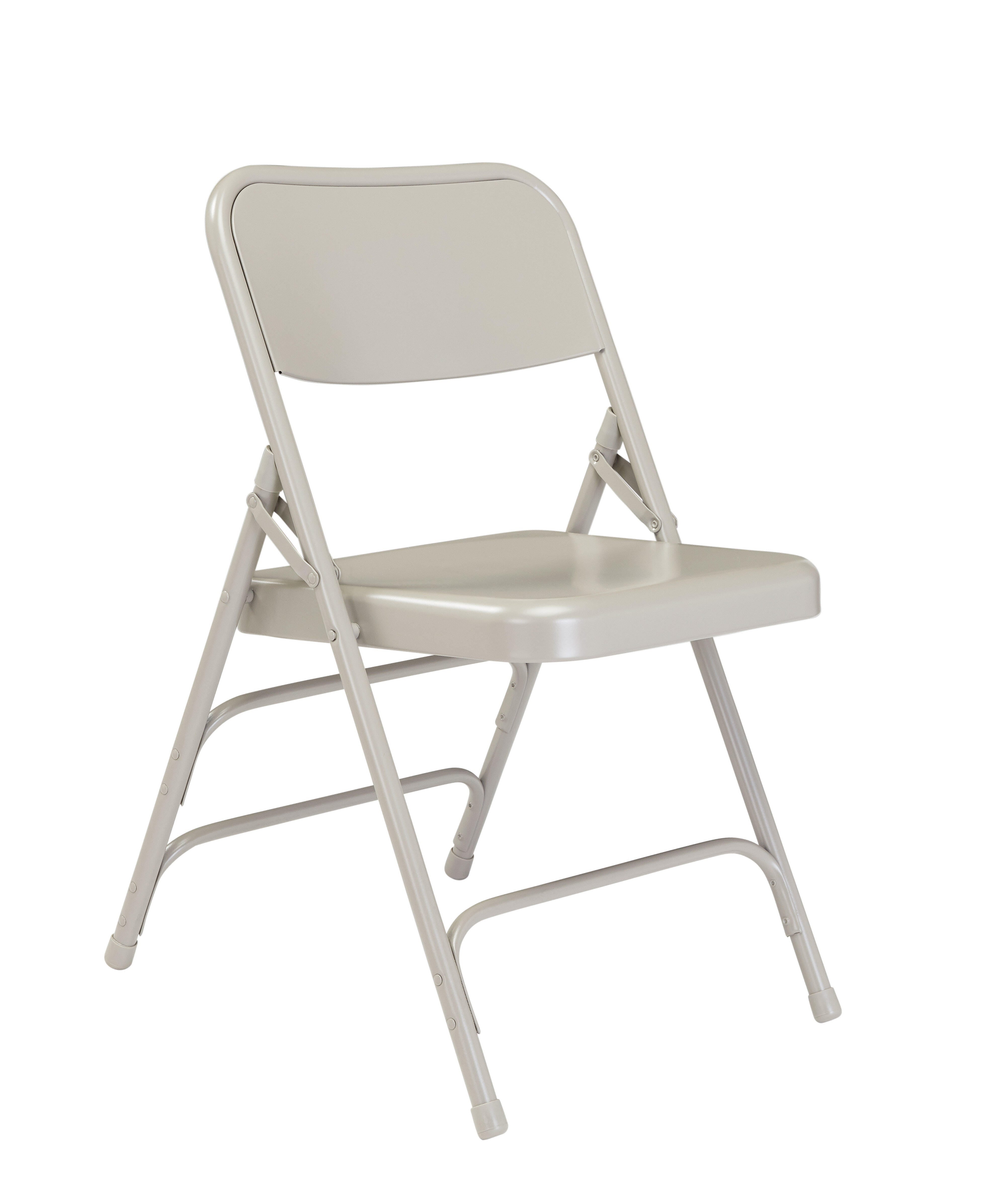 CHAIR FOLDING - NPS 300 SERIES-DELUXE ALL-STEEL TRIPLE BRACE DOUBLE HINGE FOLDING CHAIR - GREY - 4 PACK