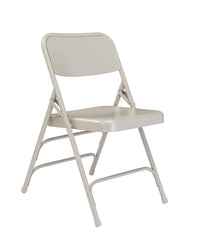 CHAIR FOLDING - NPS 300 SERIES-DELUXE ALL-STEEL TRIPLE BRACE DOUBLE HINGE FOLDING CHAIR - GREY - 4 PACK