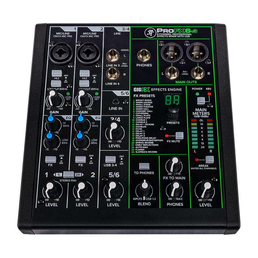 Mackie ProFX mixer - 6 channels