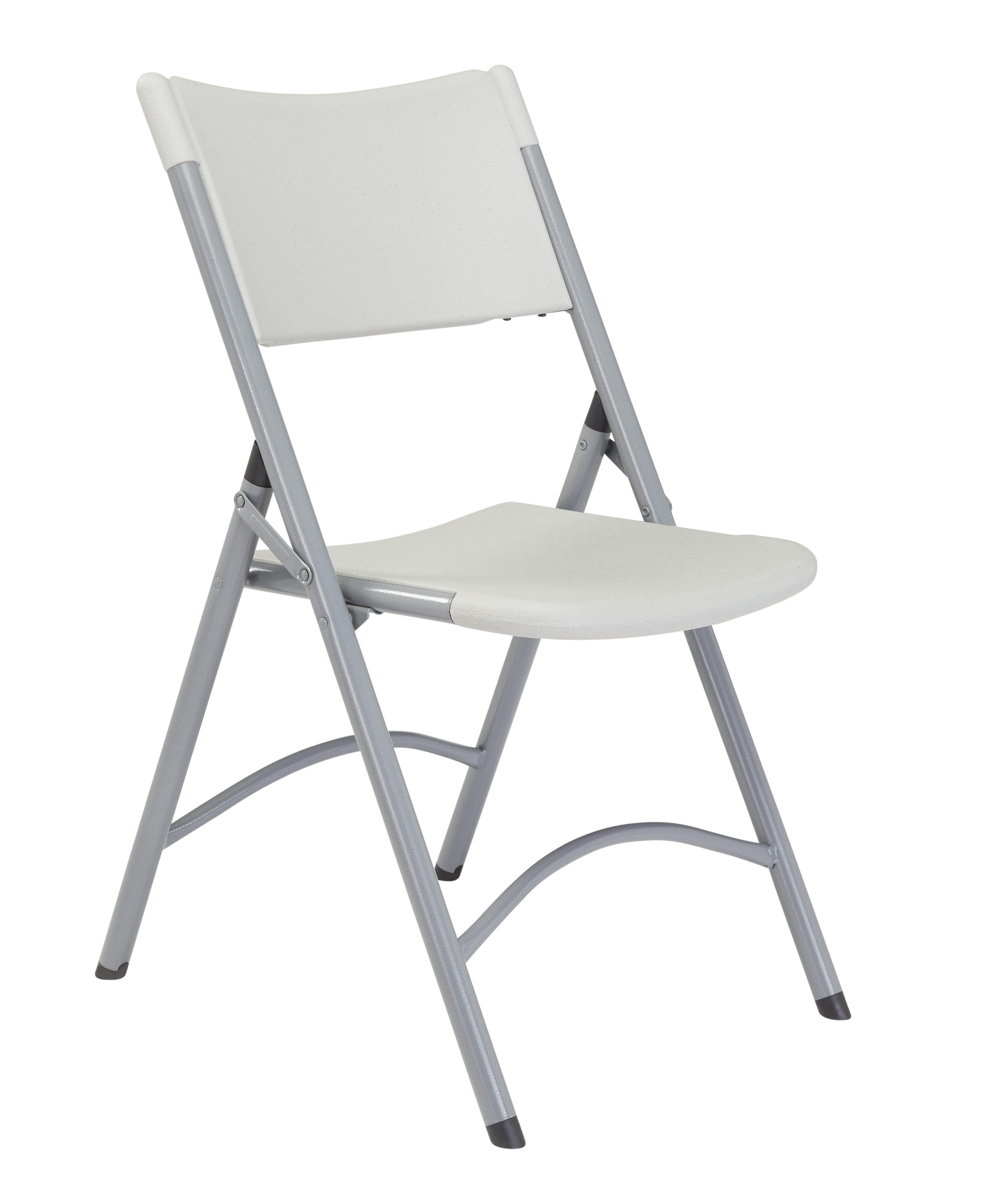 CHAIR FOLDING - NPS 600 SERIES- HEAVY DUTY PLASTIC FOLDING CHAIR - GREY TEXTURED FRAME - SPECKLED GREY SEAT/BACK - 4 PACK