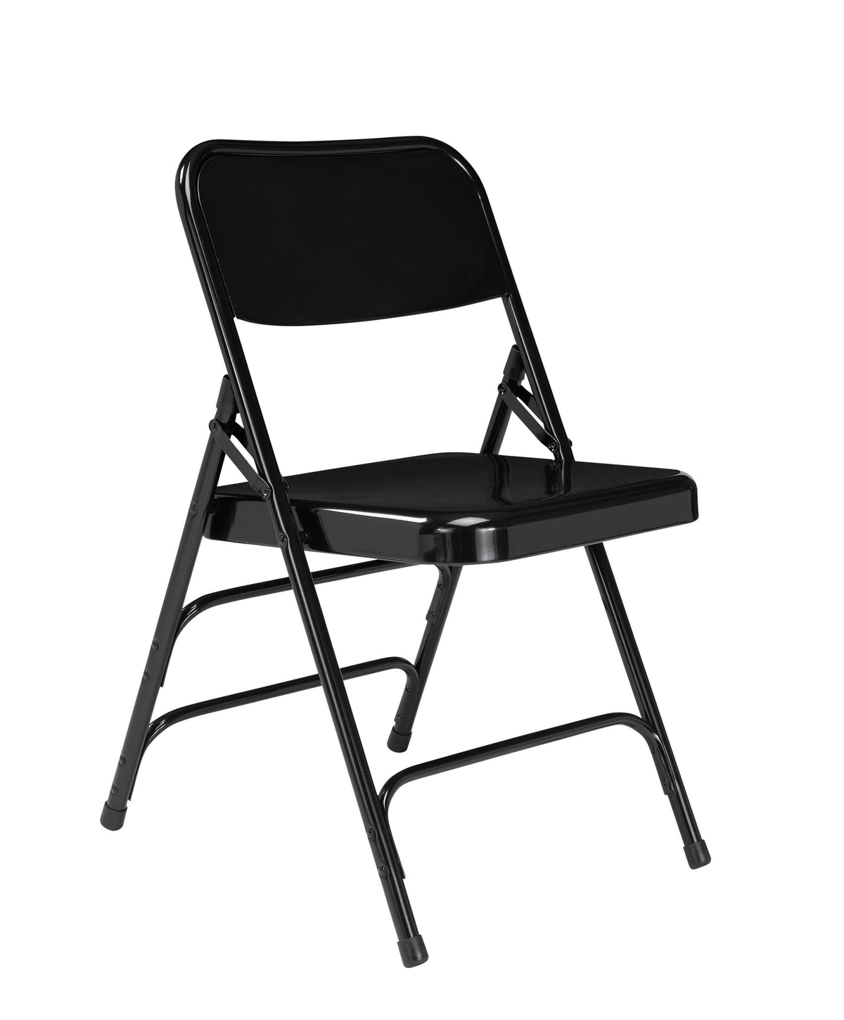 CHAIR FOLDING - NPS 300 SERIES-DELUXE ALL-STEEL TRIPLE BRACE DOUBLE HINGE FOLDING CHAIR - BLACK - 4 PACK