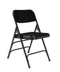 CHAIR FOLDING - NPS 300 SERIES-DELUXE ALL-STEEL TRIPLE BRACE DOUBLE HINGE FOLDING CHAIR - BLACK - 4 PACK