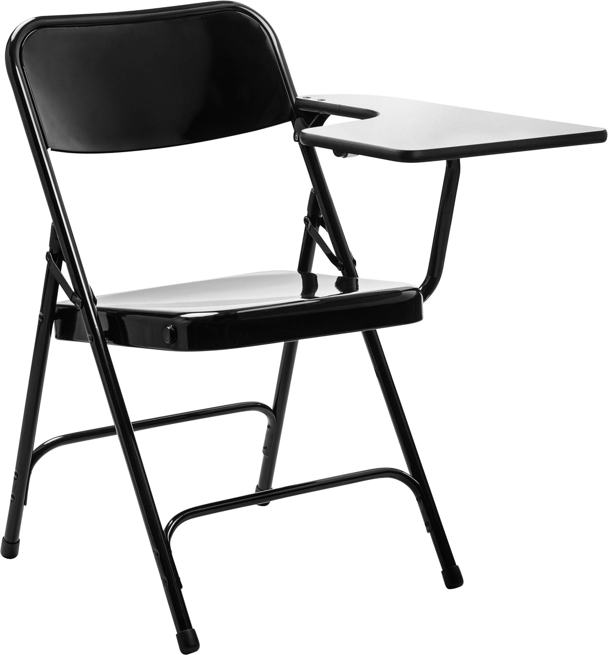 CHAIR FOLDING - NPS 5200 SERIES-TABLET ARM FOLDING CHAIR - GRAY NEBULA TABLET - LEFT ARM - BLACK - 2 PACK