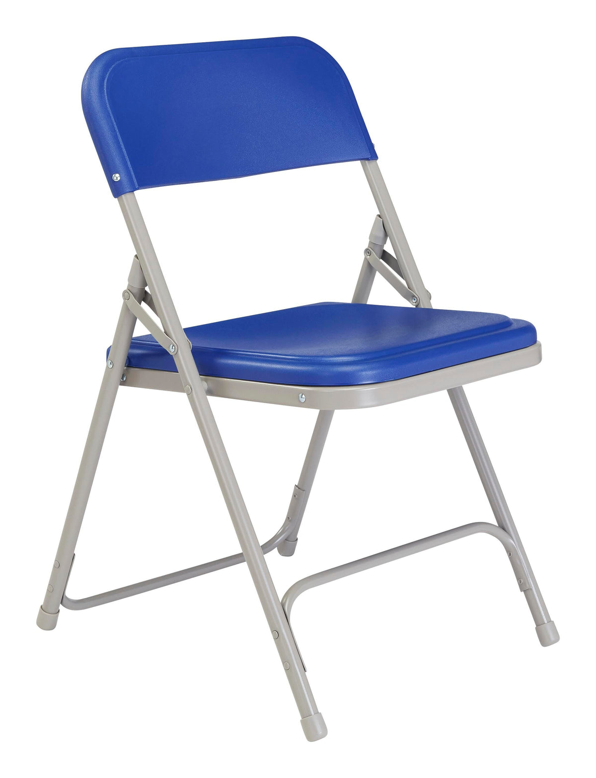 CHAIR FOLDING - NPS 800 SERIES-PREMIUM LIGHTWEIGHT PLASTIC FOLDING CHAIR - GREY FRAME - BLUE SEAT/BACK - 4 PACK