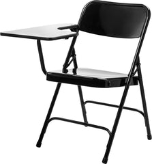 CHAIR FOLDING - NPS 5200 SERIES-TABLET ARM FOLDING CHAIR - GRAY NEBULA TABLET - RIGHT ARM - BLACK - 2 PACK