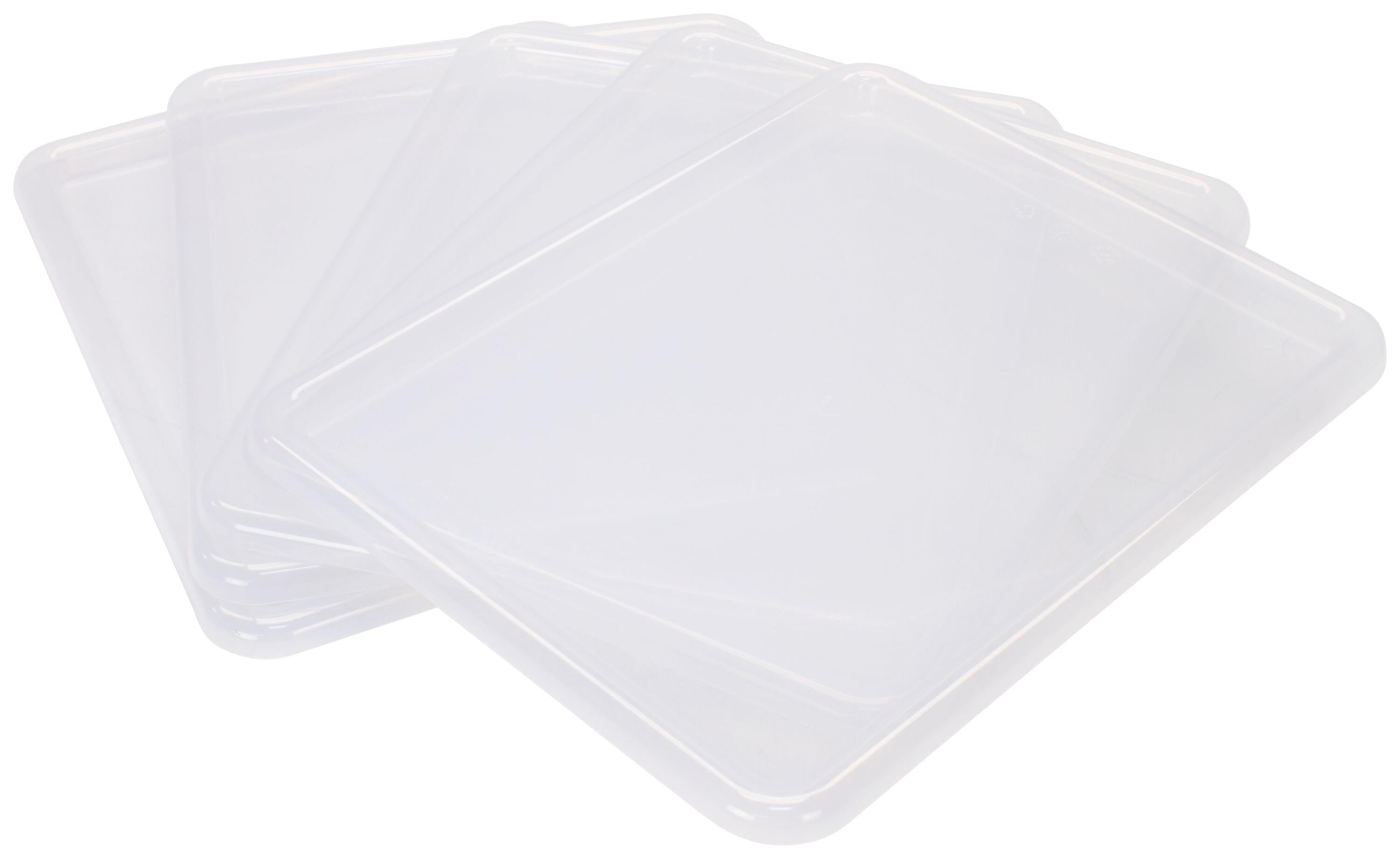 SCHOOL SMART STORAGE TRAY LID - 10-7/8 X 13-1/4 INCHES - CLEAR - PACK OF 5