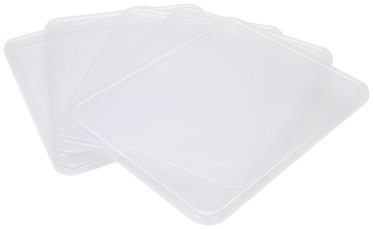 SCHOOL SMART STORAGE TRAY LID - 10-7/8 X 13-1/4 INCHES - CLEAR - PACK OF 5