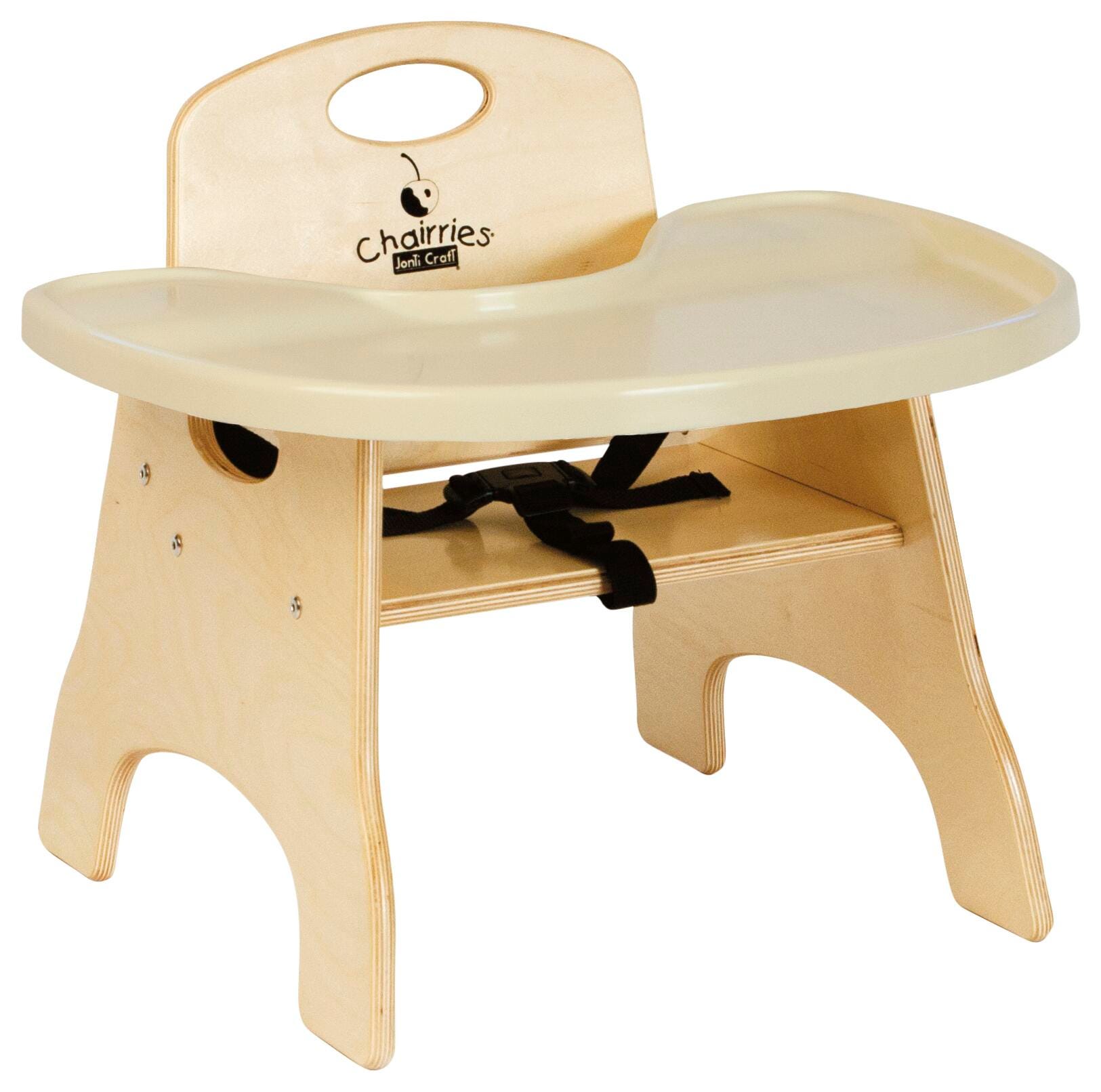 CHAIR HIGH CHAIRRIES PREMIUM TRAY - 9 H IN SEAT - 22 X 17 INCH TRAY - 22 W X 22 D X 19-1/2 H INCHES BIRCH EACH