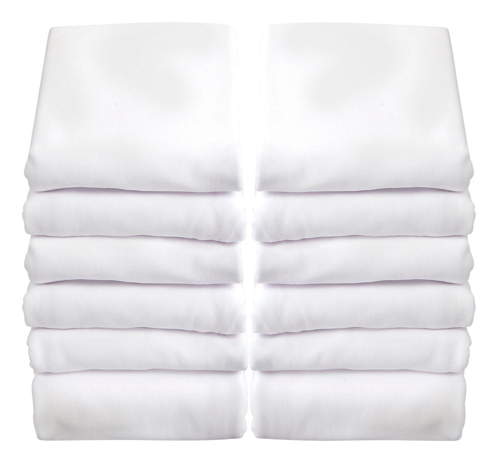 SHEETS SAFEFIT ELASTIC FITTED - 38 X 24 X 4 INCHES - WHITE - CASE OF 12