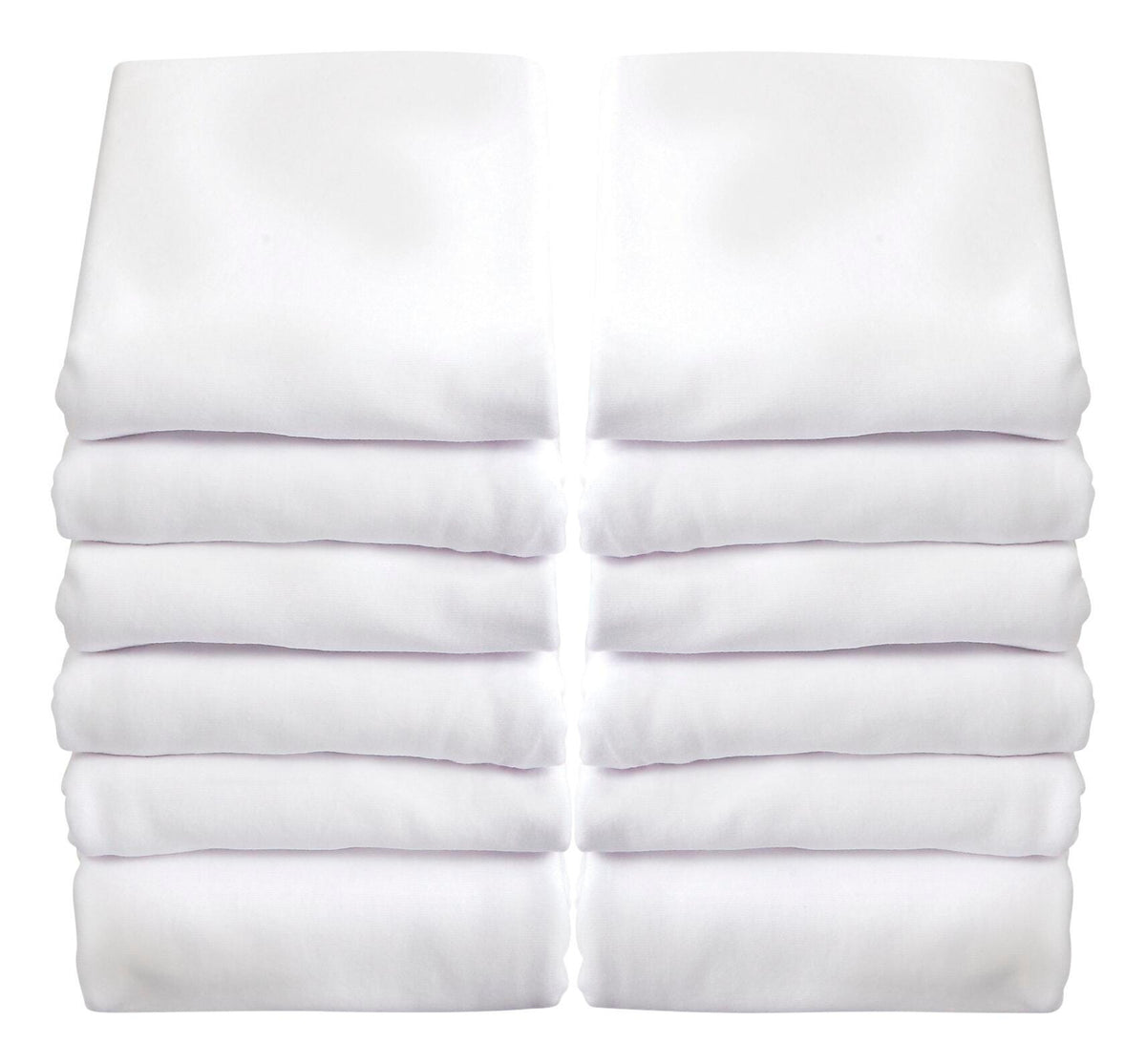 SHEETS SAFEFIT ELASTIC FITTED - 38 X 24 X 4 INCHES - WHITE - CASE OF 12