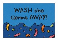 CARPETS FOR KIDS - KIDSVALUE WASH AWAY THE GERMS - RECTANGLE - 3 FT X 4 FT 6 IN - PRIMARY COLOR