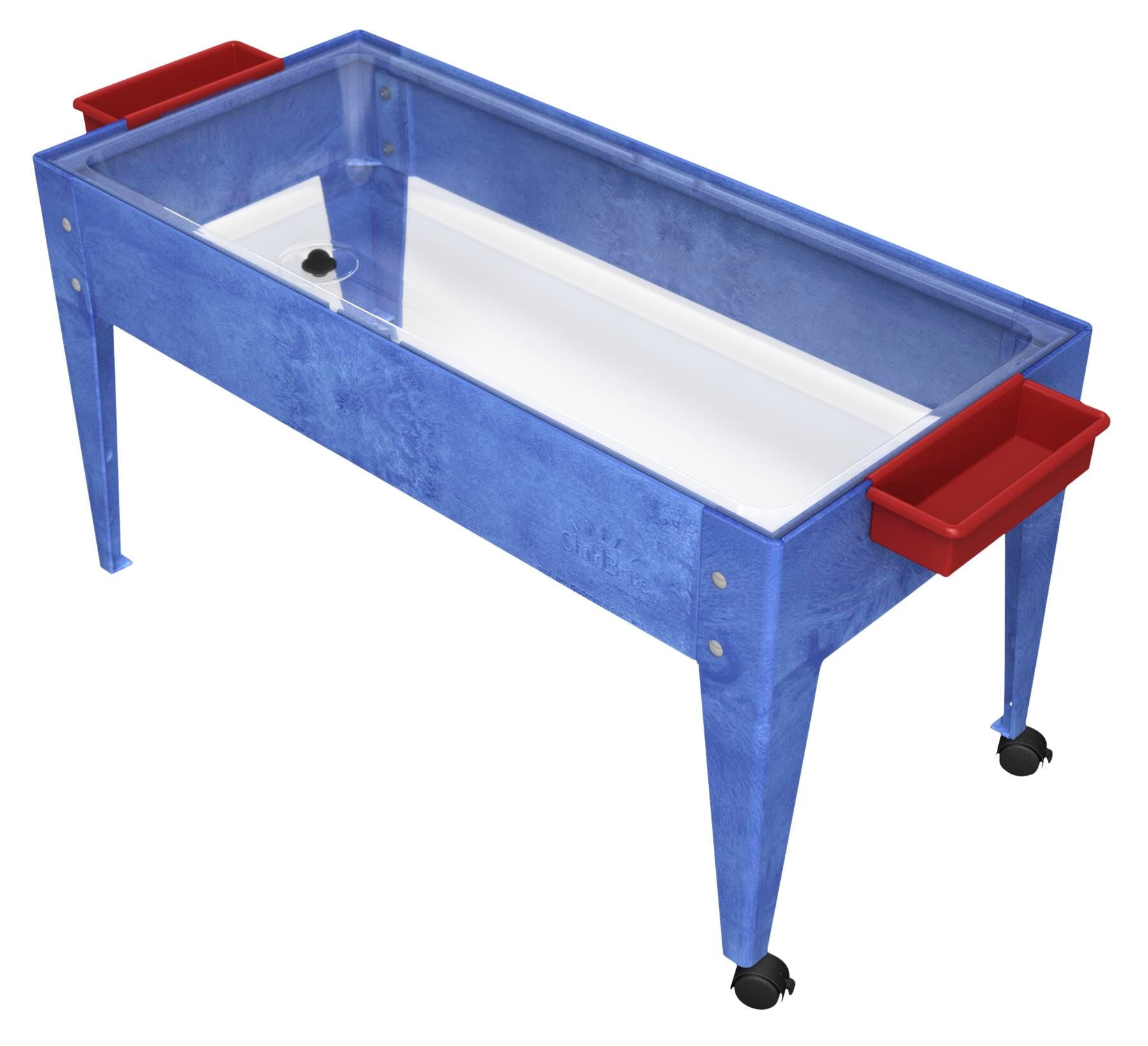 TABLE SAND + WATER INDOOR/OUTDOOR W/CLEAR LINER - BLUE