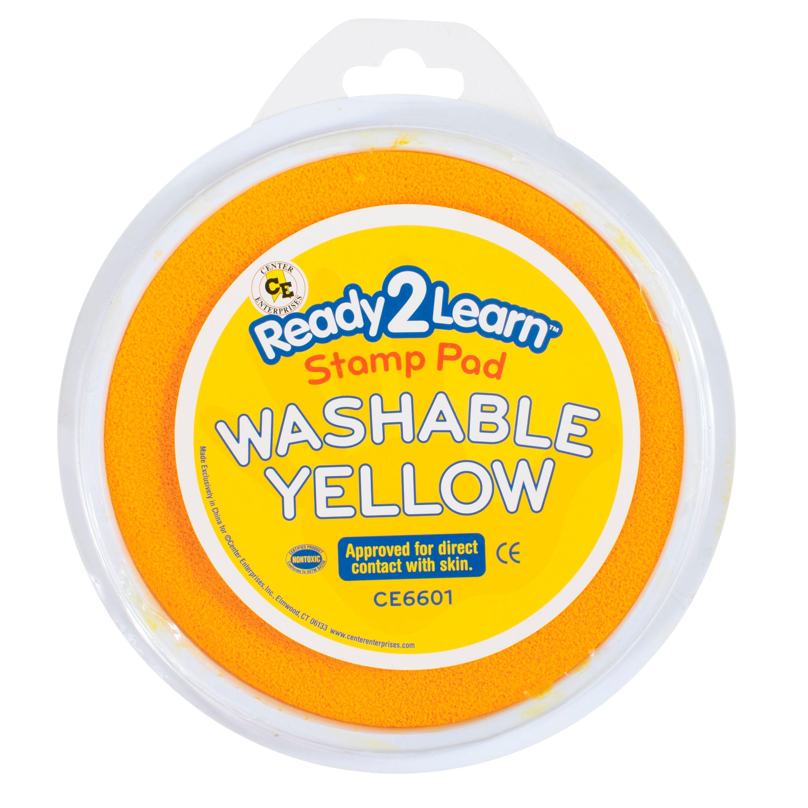 STAMP PAD JUMBO WASHBLE CIRCULAR YELLOW